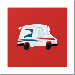 Cute Mail Truck Design Posters and Art